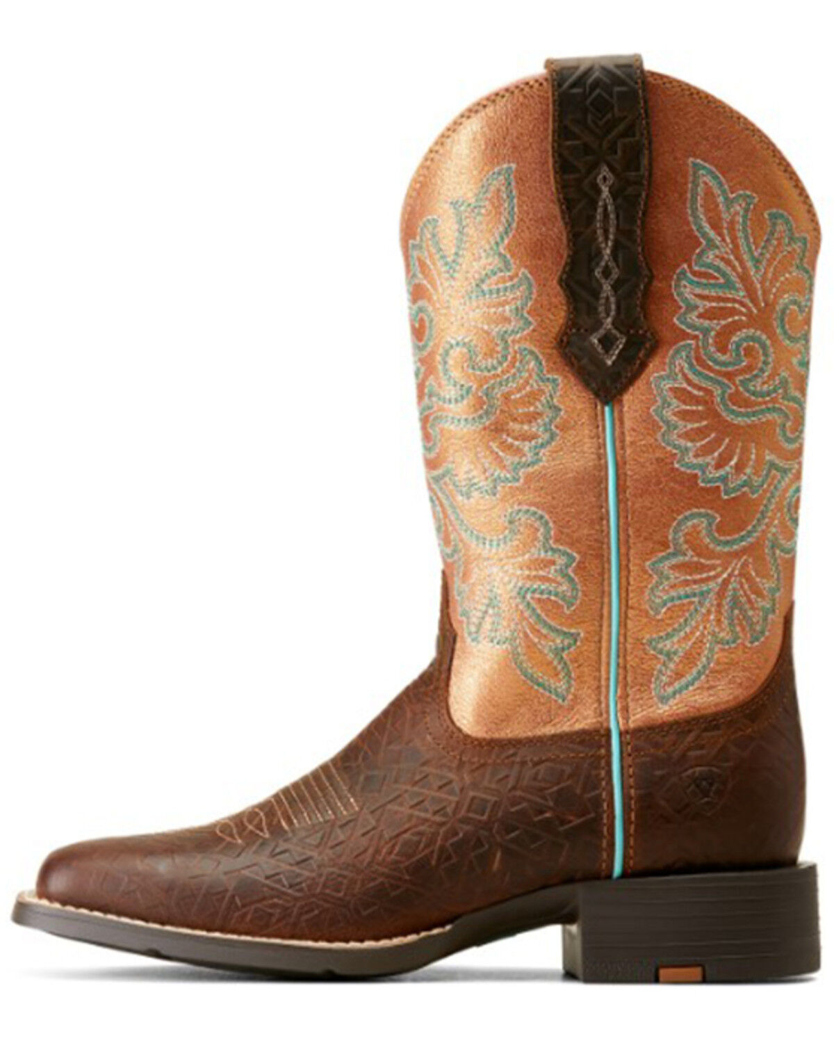 Image #2 - Ariat Women's Round Up StretchFit Western Boots - Broad Square Toe, Brown, hi-res