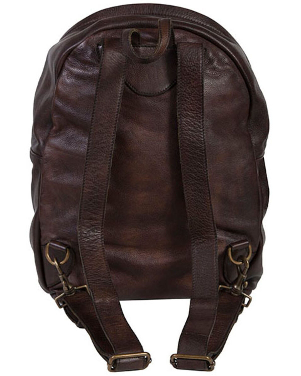 Image #2 - Scully Men's Leather Backpack, Chocolate, hi-res