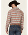 Roper Men's Gray Southwestern Blanket Stripe Long Sleeve Pearl Snap Western Shirt , Grey, hi-res