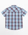 Image #3 - Cody James Toddler Boys' Plaid Print Short Sleeve Snap Western Shirt, Light Blue, hi-res