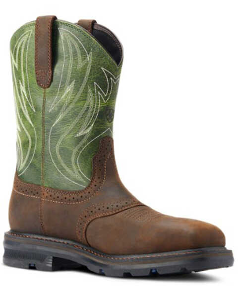 Image #1 - Ariat Men's Sierra Shock Shield Western Boots - Steel Toe, Brown, hi-res