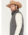 Image #2 - Hooey Men's Jackson Hole Southwestern Colorblock Softshell Vest, Grey, hi-res