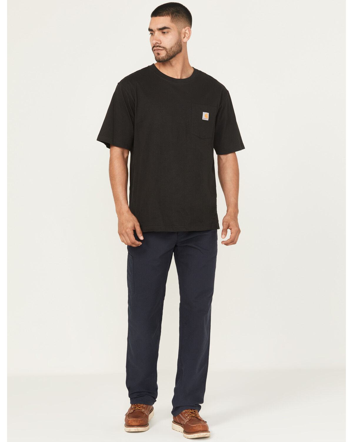 Image #1 - Carhartt Men's Canvas Dungaree Work Pants, Navy, hi-res