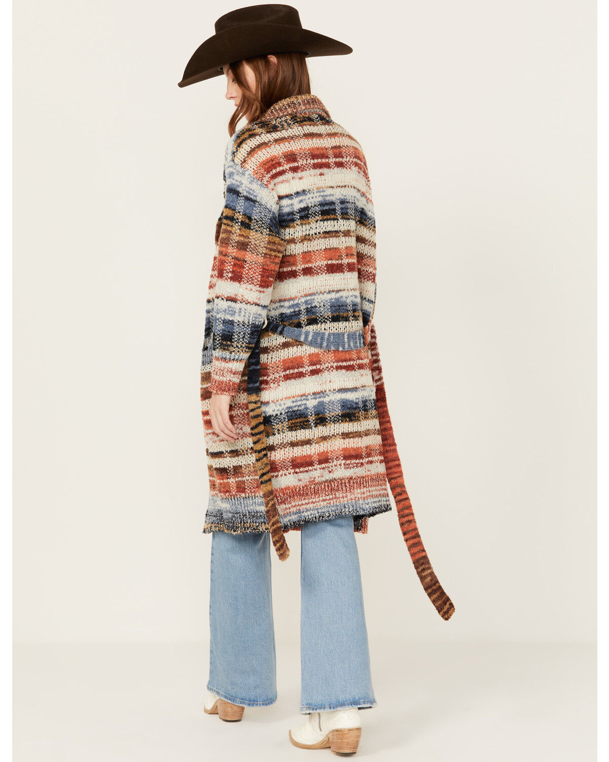 Image #4 - Room 34 Women's Striped Duster Cardigan, Multi, hi-res