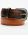 Image #1 - Cody James Men's Embossed Croco Print Leather Belt, Pecan, hi-res
