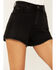 Image #2 - Idyllwind Women's Outlaw Vintage Wash Raw Edge Hem Denim Shorts, Black, hi-res