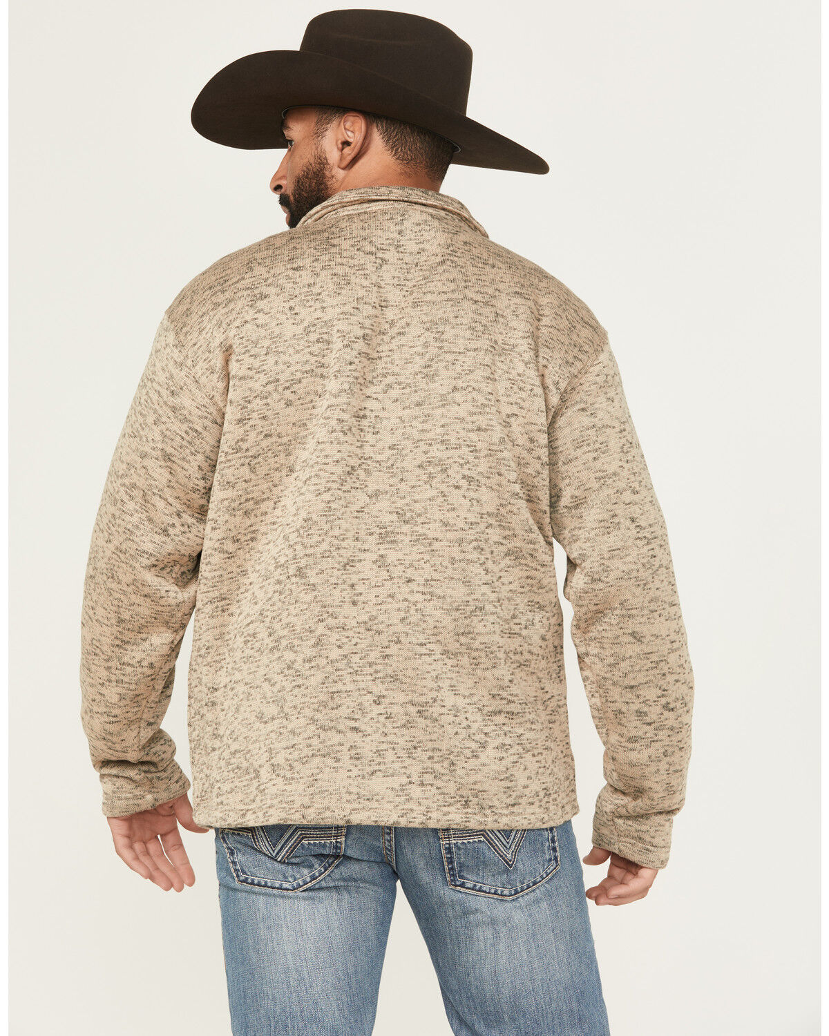 Image #4 - Ariat Men's Caldwell Button-Down Sweater Pullover, Tan, hi-res