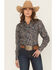 Image #1 - Cinch Women's Floral Paisley Print Long Sleeve Button-Down Western Shirt, Multi, hi-res