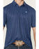 Image #3 - Ariat Men's TEK Leaf Print Short Sleeve Performance Polo, Blue, hi-res