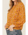 Image #2 - Wild Moss Women's Ruffle Neck Peasant Blouse, Mustard, hi-res