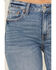 Image #2 - Daze Women's Text Me Medium Wash Mid Rise Flare Stretch Denim Jeans, Medium Wash, hi-res