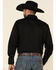 Wrangler Men's Solid Advanced Comfort Long Sleeve Work Shirt, Black, hi-res