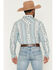 Image #4 - Cody James Men's Heath Southwestern Striped Long Sleeve Snap Stretch Western Shirt, Blue, hi-res