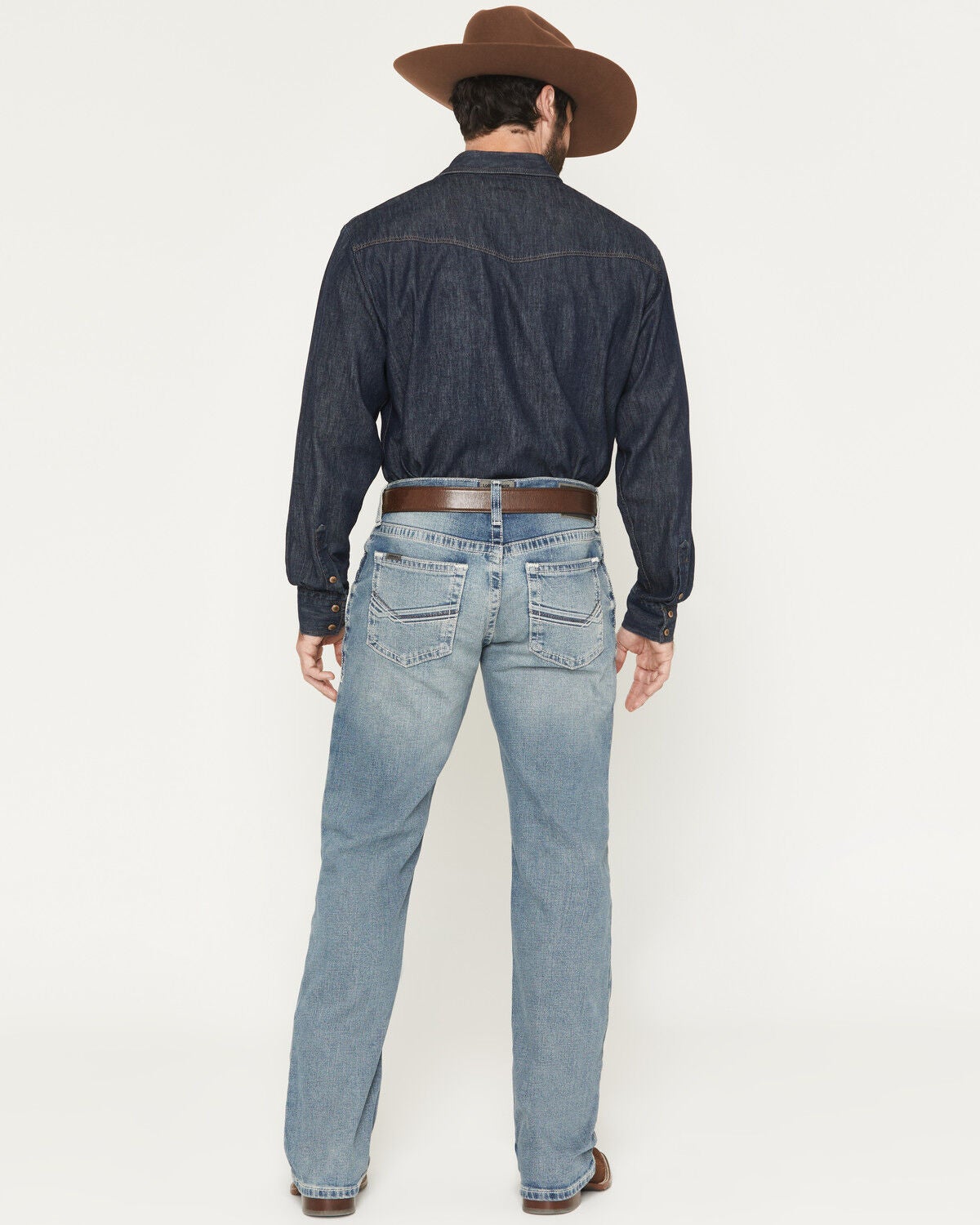 Image #3 - Ariat Men's M4 Shasta Light Wash Relaxed Bootcut Stretch Denim Jeans, Light Wash, hi-res