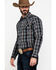 Image #3 - Cody James Men's Chapman Small Plaid Long Sleeve Western Shirt, Black, hi-res