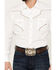 Wrangler Men's Rock 47 Long Sleeve Snap Western Shirt, White, hi-res