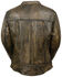 Image #3 - Milwaukee Leather Women's Brown Distressed Vented Scooter Leather Jacket, , hi-res