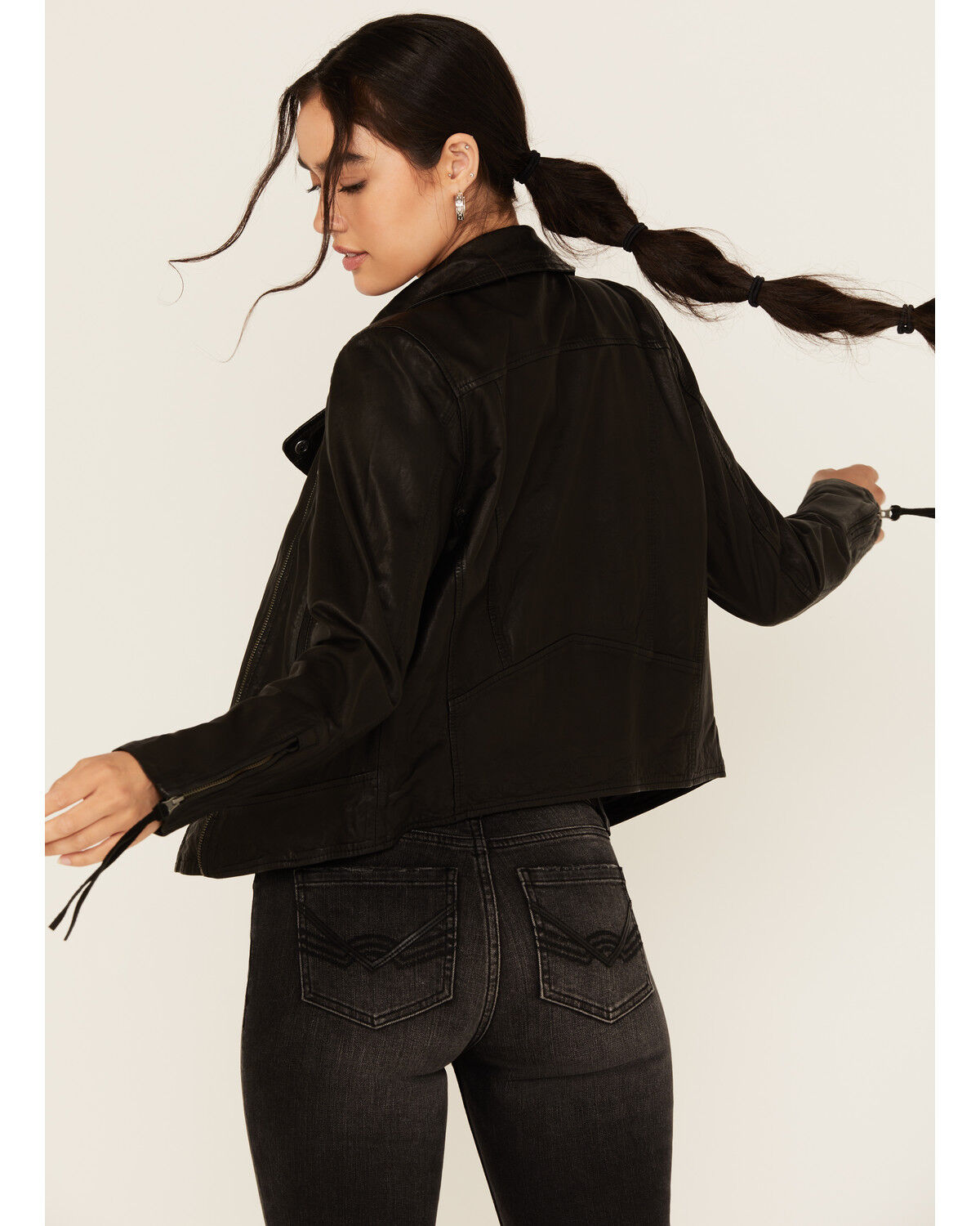 Image #5 - Idyllwind Women's Ashton Leather Moto Jacket, Black, hi-res