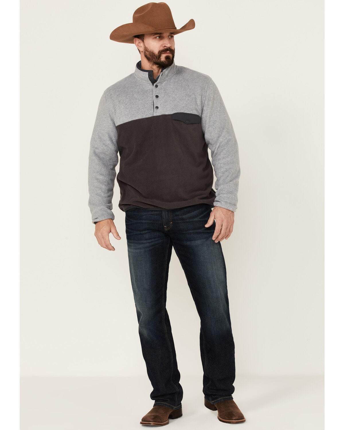 Image #2 - North River Men's Lightweight 1/4 Snap-Front Fleece Pullover, , hi-res