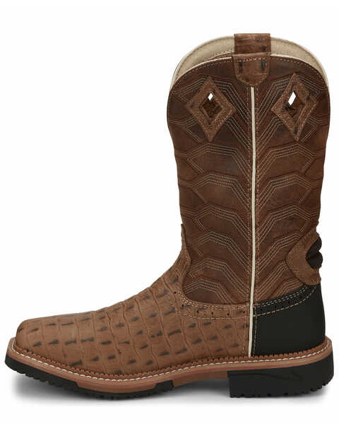 Image #3 - Justin Men's Derrickman Western Work Boots - Composite Toe, Camel, hi-res