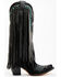 Image #2 - Corral Women's Embroidered and Crystal Eagle Fringe Western Boots - Snip Toe , Black, hi-res
