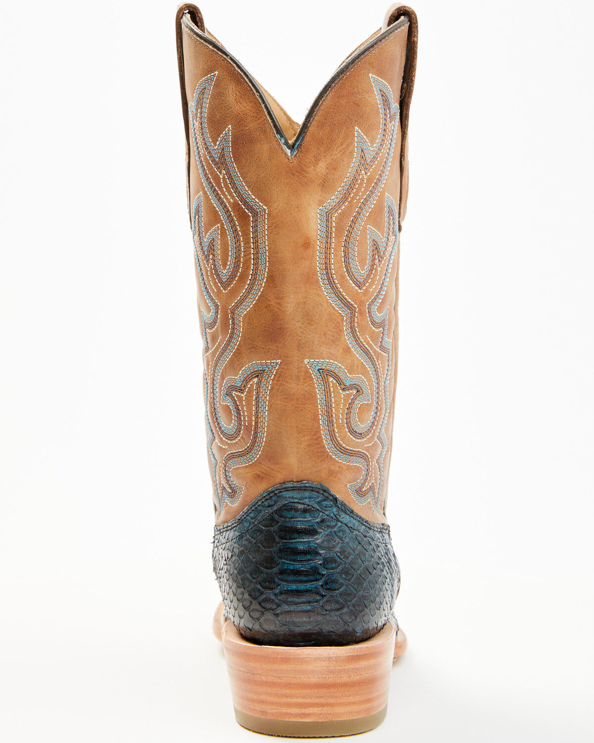 Image #5 - Corral Men's Exotic Python Western Boots - Square Toe, Navy, hi-res