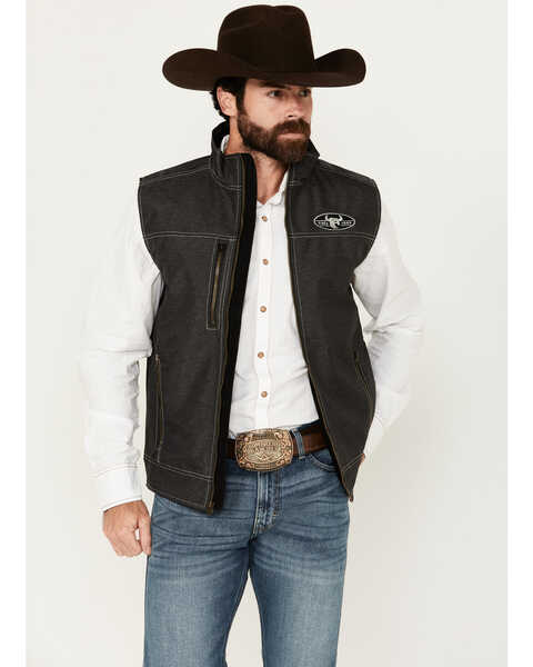 Image #1 - Cowboy Hardware Men's Woodsman Tech Vest , Black, hi-res