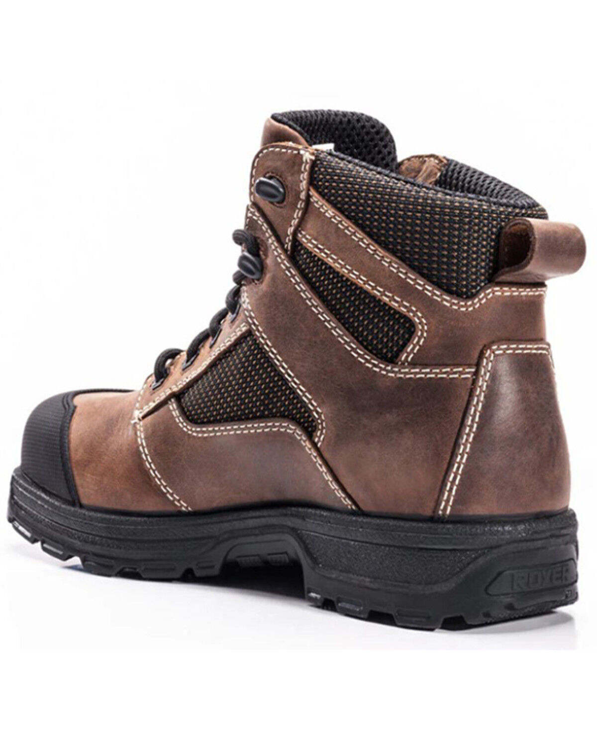Image #3 - ROYER Men's 6" Agility Work Boots - Composite Toe, Brown, hi-res