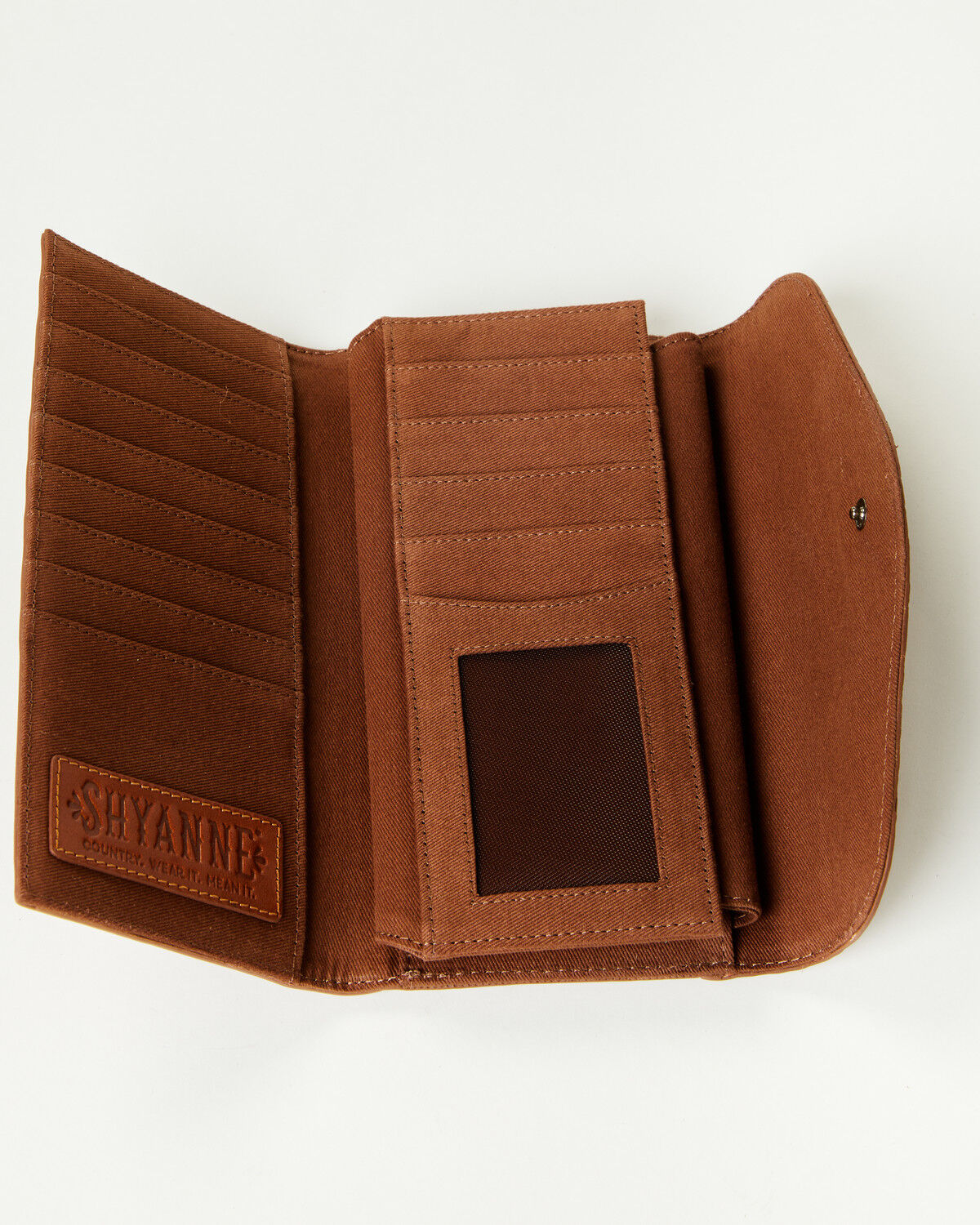 Image #2 - Shyanne Women's Wrenlee Tooled Underlay Wallet, Chestnut, hi-res