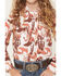 Image #3 - Wrangler Girls' Boot Print Long Sleeve Pearl Snap Western Shirt, White, hi-res
