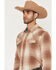 Image #2 - Cody James Men's Smoke Mountain Plaid Print Long Sleeve Snap Flannel Shirt, Lt Brown, hi-res
