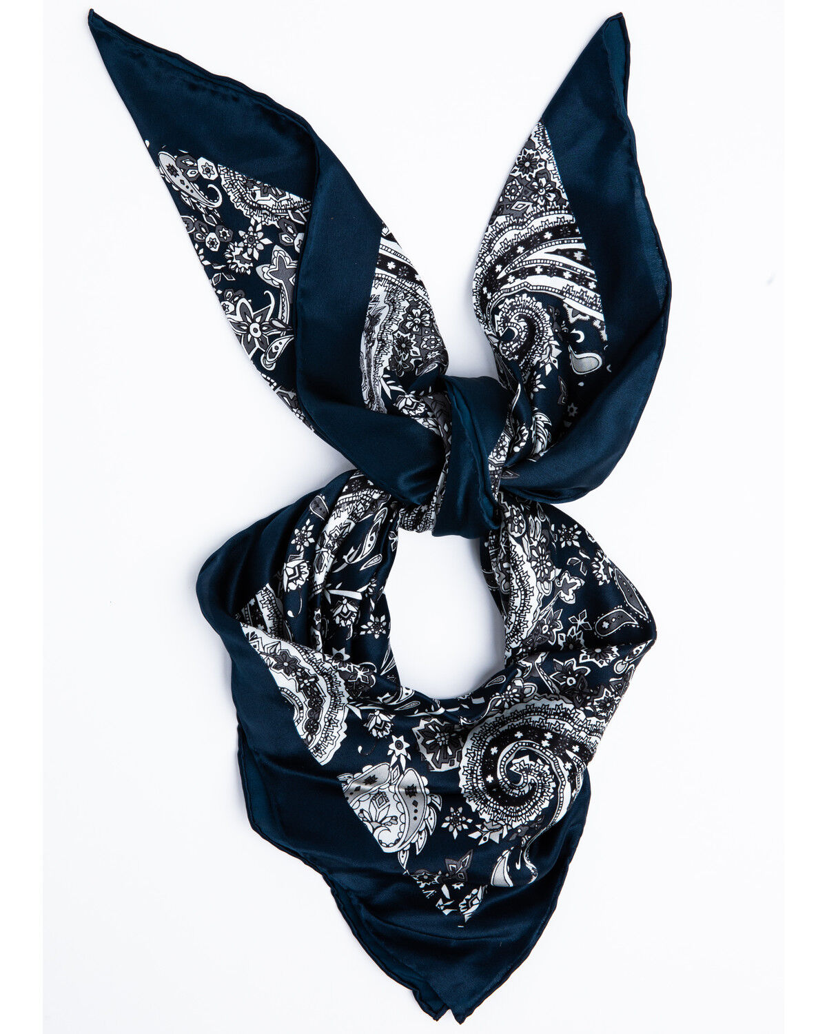 Image #1 - Cody James Men's Silk Black Paisley Bandana, Black, hi-res