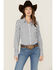 Image #1 - Ariat Women's Kirby Striped Long Sleeve Button-Down Stretch Western Shirt, Blue, hi-res