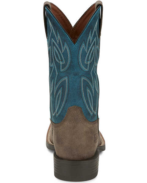 Image #5 - Justin Men's Canter Western Boots - Broad Square Toe, Grey, hi-res