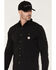 Image #2 - Carhartt Men's Force&reg; Sun Defender&trade; Relaxed Fit Lightweight Long Sleeve Button-Down Work Shirt, Black, hi-res