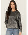 Image #1 - Revel Women's Metallic Sparkle Hoodie, Silver, hi-res