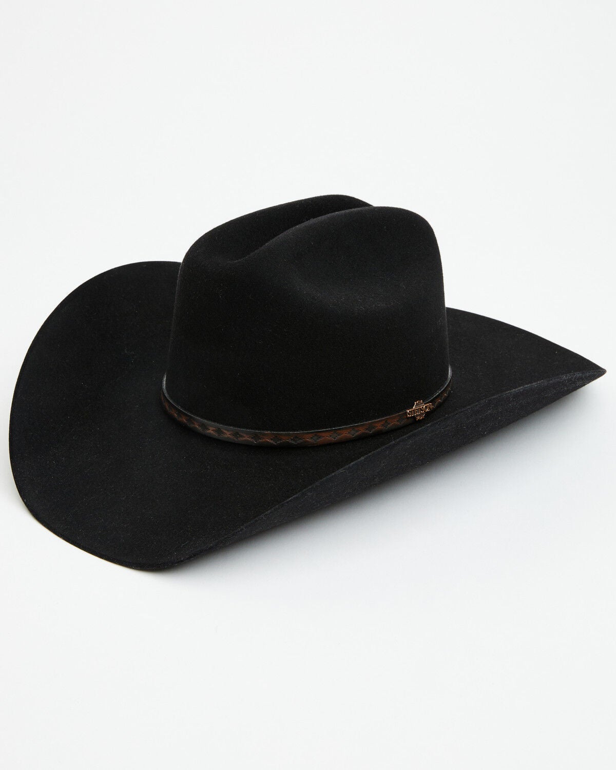 Stetson The Medalist Felt Cowboy Hat, Black, hi-res
