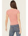 Image #4 - Rock & Roll Denim Women's Studded Baby Tee, Rose, hi-res