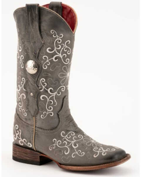 Image #1 - Ferrini Women's Bella Western Boots - Square Toe, Grey, hi-res
