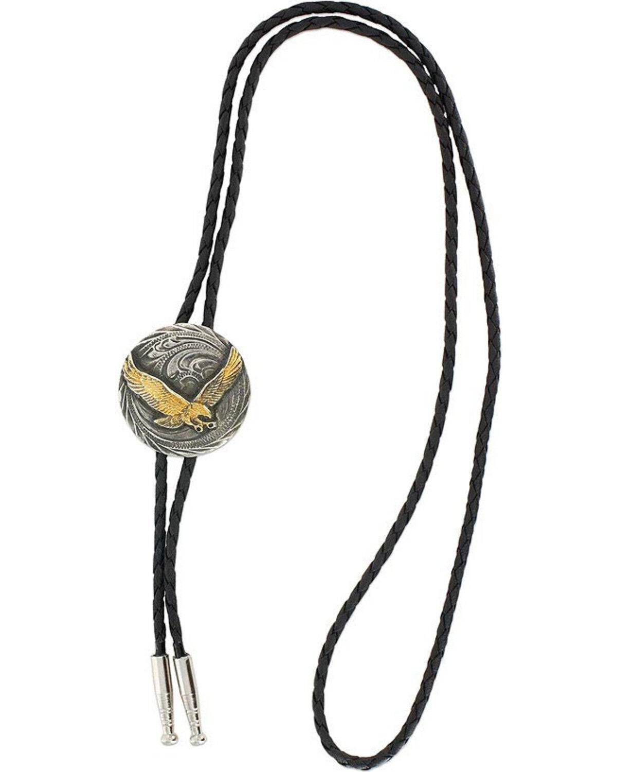 Cody James Men's Eagle Bolo Tie, Silver, hi-res