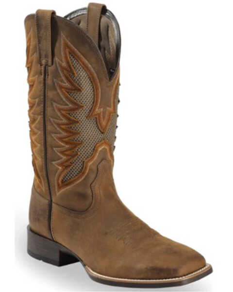 Ariat Men's VentTEK Ultra Quickdraw Western Boots - Broad Square Toe, Brown, hi-res