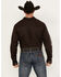 Image #4 - Rank 45® Men's Solid Basic Twill Logo Long Sleeve Button-Down Western Shirt, Coffee, hi-res