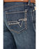 Image #4 - Cinch Men's Ian Dark Wash Slim Bootcut Performance Stretch Denim Jeans, Indigo, hi-res