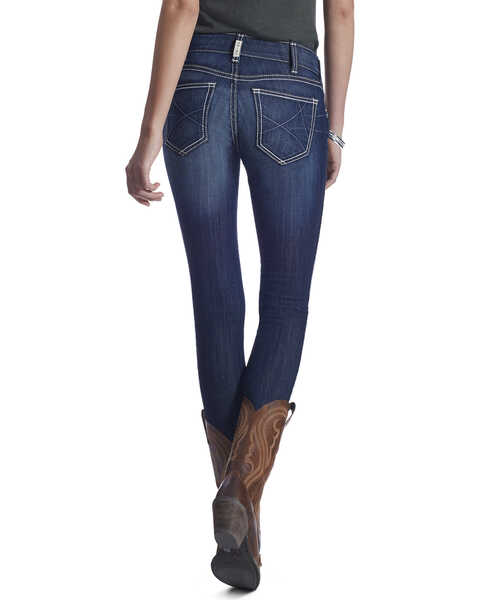 Ariat Real Women's Ella Mid Rise Skinny Jeans, Blue, hi-res