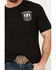 Image #4 - Cowboy Hardware Men's Triple Skull Short Sleeve Graphic T-Shirt , Black, hi-res
