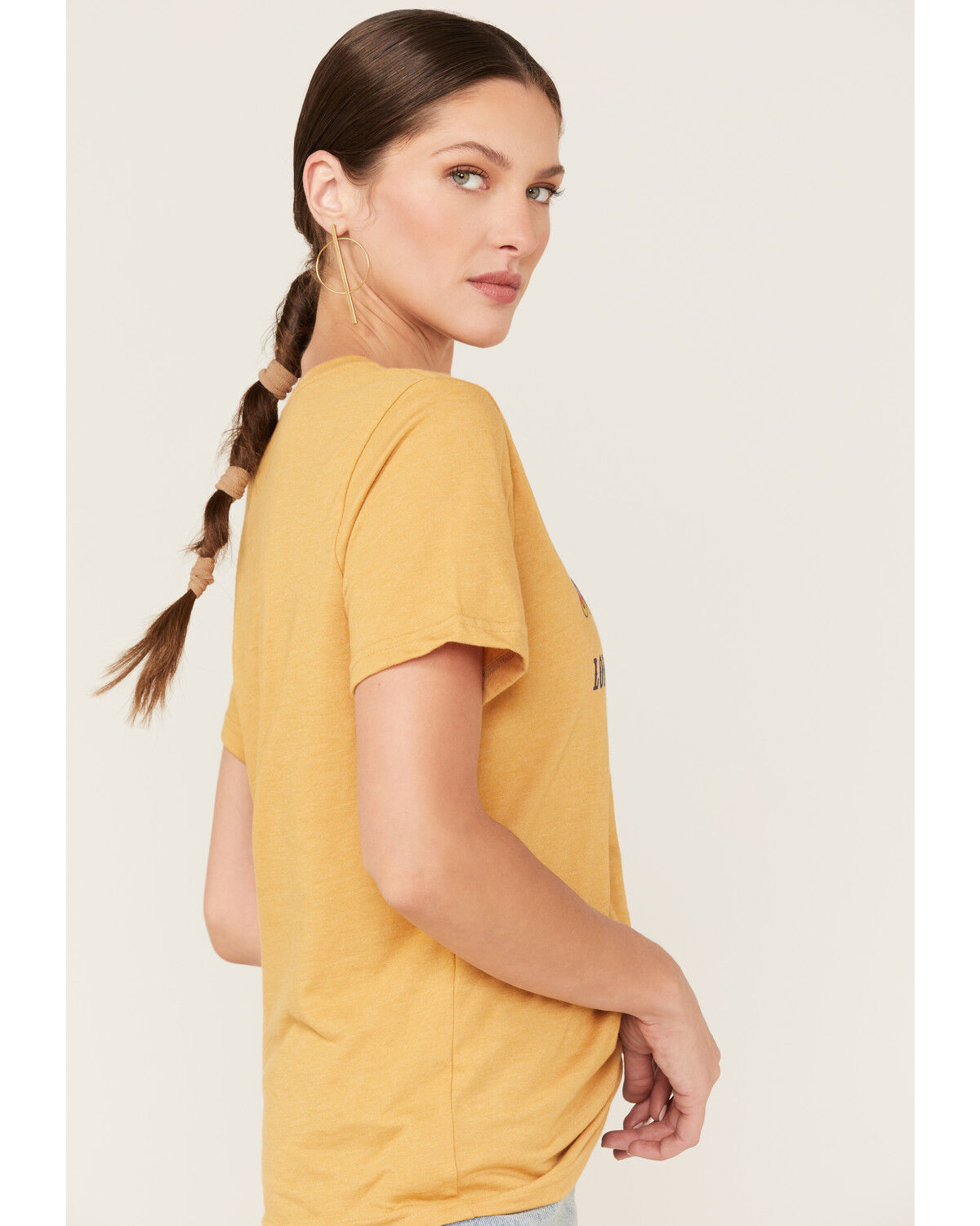 Image #2 - Wrangler Women's Boot Barn Exclusive Long Live Cowboys Desert Graphic Tee, Mustard, hi-res
