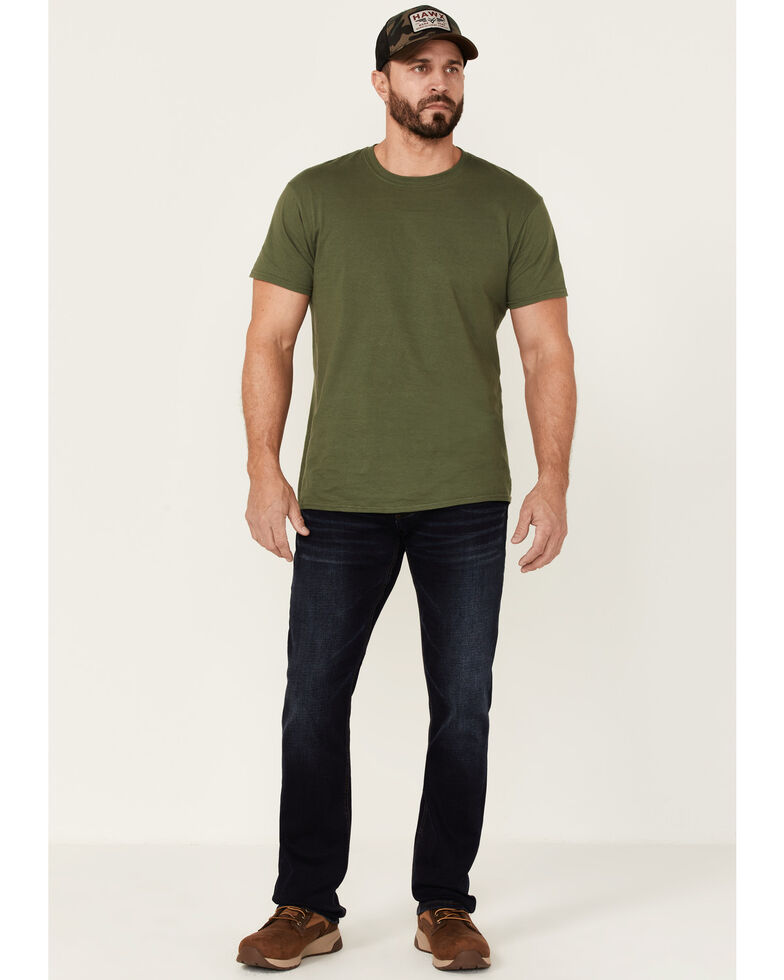Howizter Men's Cortez Patriot Dark Wash Stretch Straight Leg Jeans , Dark Wash, hi-res