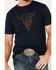 Image #4 - Cody James Men's Desert Bull Skull Graphic Short Sleeve T-Shirt , Navy, hi-res