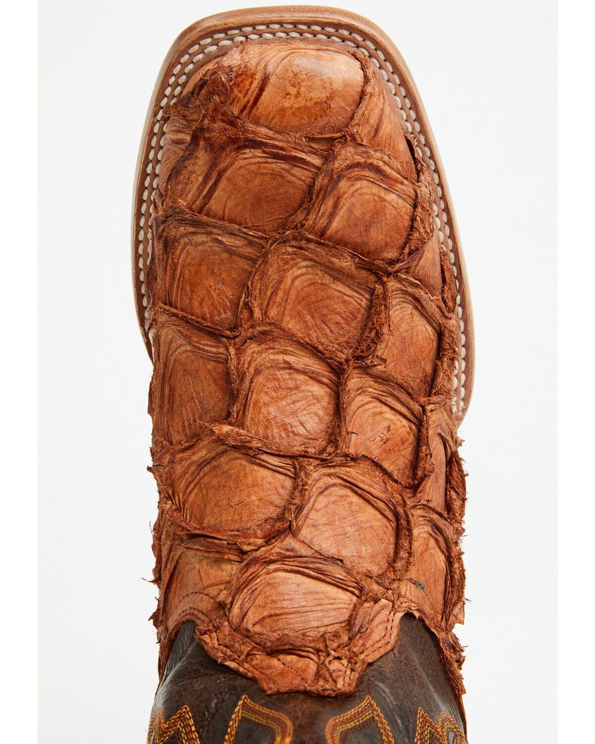 Image #6 - Cody James Men's Exotic Pirarucu Western Boots - Broad Square Toe, Brandy Brown, hi-res