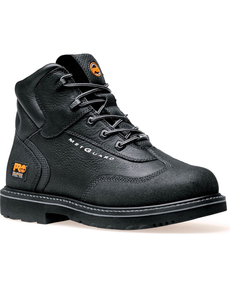 Timberland PRO Men's Met Guard 6" Work Boots - Steel Toe, Black, hi-res